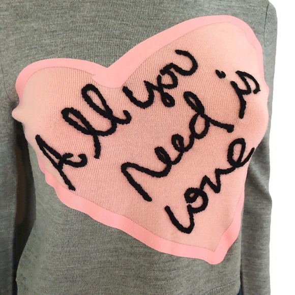 Alice + Olivia The Beatles Nokia Sweater Pullover Wool Embroidered - Picture 2 of 8